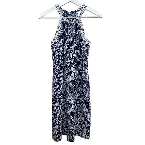 J. McLaughlin | Dresses | J Mclaughlin Ellin Halter Dress Catalina Cloth Blue White Geometric Print Small | Poshmark J. McLaughlin | Dresses | J Mclaughlin Ellin Halter Dress Catalina Cloth Blue White Geometric Print Small | Poshmark
